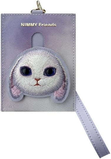 Nimmy Set 3in1 Phone Bag + Wallet + Locator Case Purple Big Eyed Pet 2.0 Rabbit