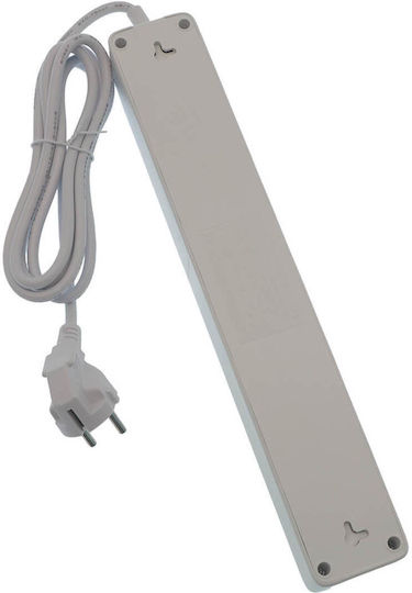 Jortan Power Strip with Surge Protection 5 Positions with 2 USB-A, 2 USB-C, Switch and Cable 2m
