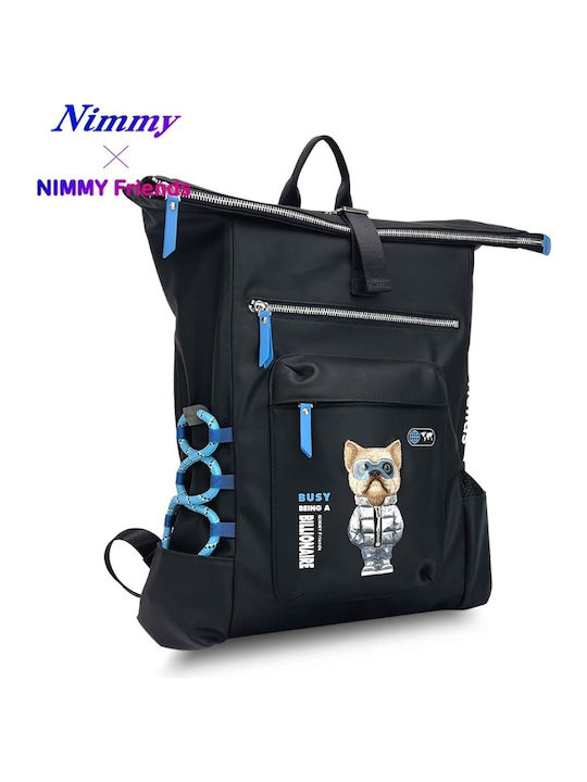 Nimmy Τσάντα Πλάτης για Laptop σε Μαύρο χρώμα