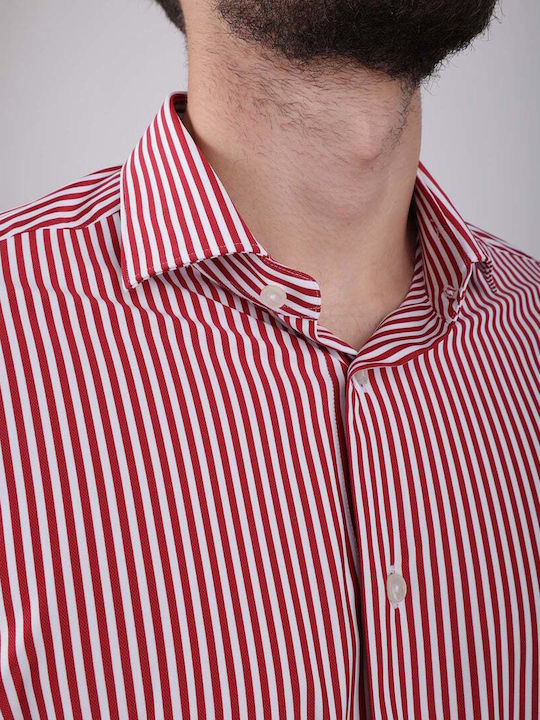 Langärmlig Hemd Gestreift Red / White