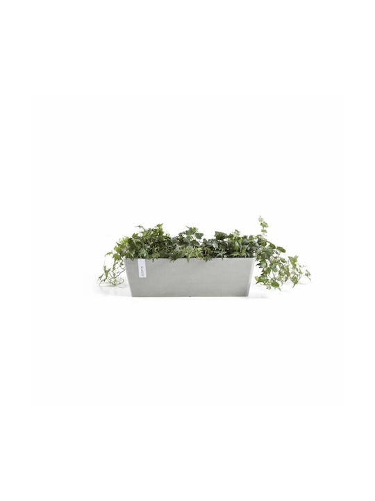 Ecopots Bruges Planter Box 65x17cm White Grey EBA74.003.65S-N