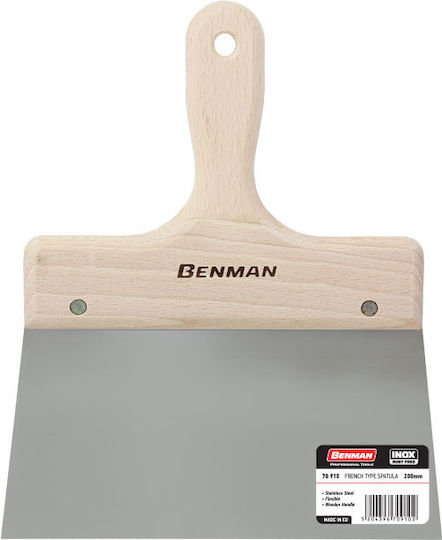 Benman Spatula Inox 200mm cu Mâner de Lemn 70914