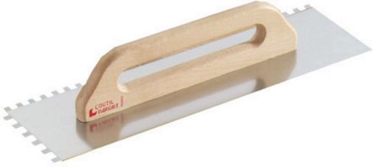 L' Outil Parfait Fliesenspachtel Metallisch Gezahnte 10x10mm mit Holzgriff 08332