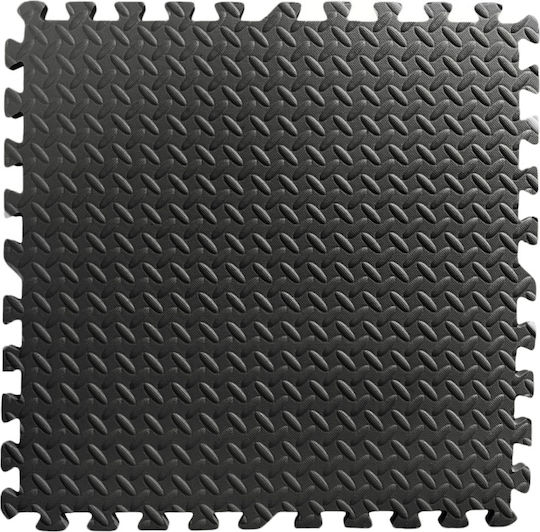 Rage Boden Puzzle Fitnessstudio Schwarz 60x60x2.5cm 4Stück
