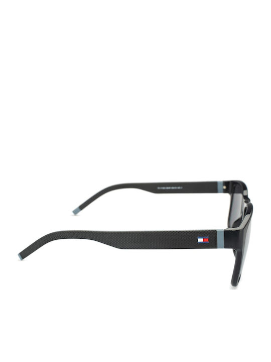 Tommy Hilfiger Men's Sunglasses with Black Horn-Rimmed Frame and Grey Lens TH1718/S 08A/IR