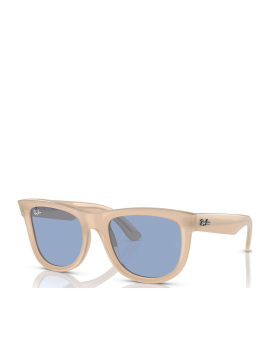 Ray Ban Wayfarer Reverse Ochelari de soare Bej cu Cadru & Albastru Lentilă