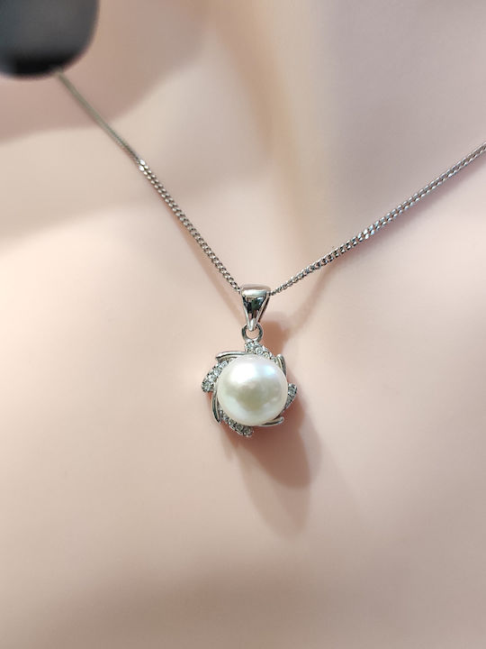 The Art of Beading Charm aus Silber mit Perlen & Zirkon
