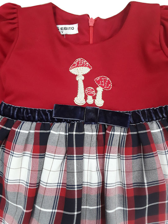 Εβίτα Παιδικό Φόρεμα Red Wine Mushroom Red Wine, Mushroom