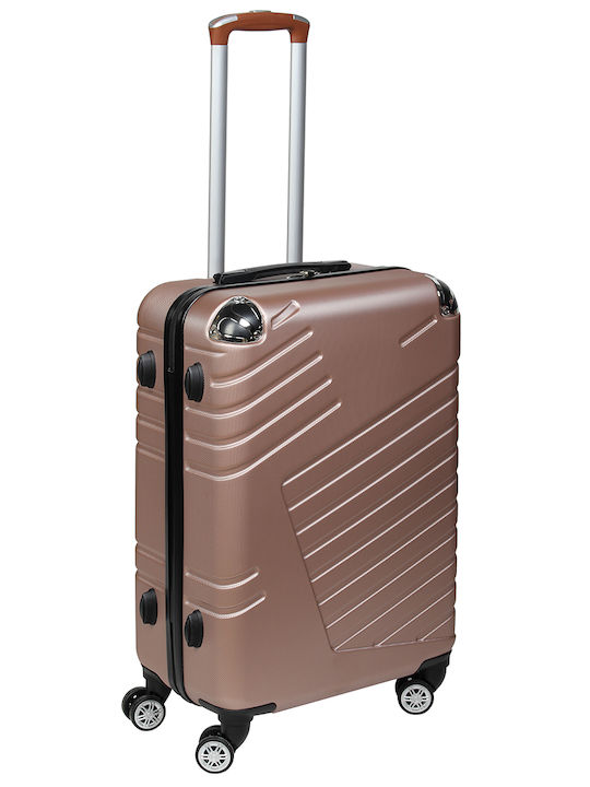 Keskor Mittlerer Hartschalenkoffer Rose Gold mit 4 Rädern Höhe 64cm