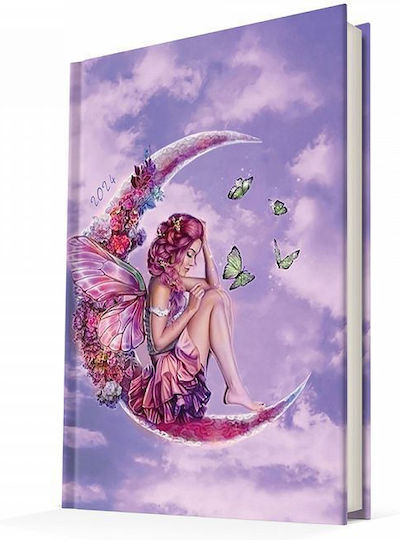 Ydrogeios Hydro@rt Daily Planner 2025 Purple 12x17cm