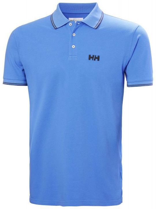 Polo Kurzarm Blause Blau