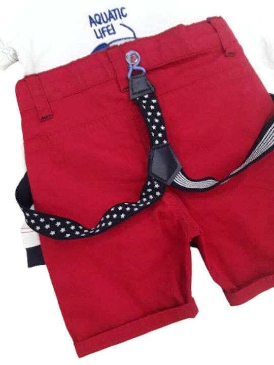 Kids' Set with Shorts Summer 2pcs Burgundy