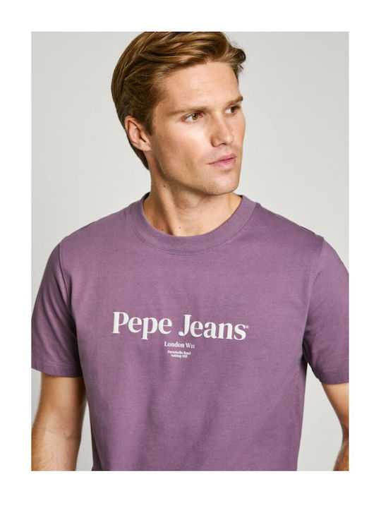 Pepe Jeans Print T-shirt Aubergine Purple