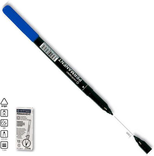Centropen Permanent Marker 1mm Blue