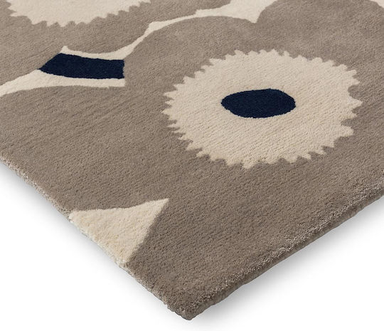Marimekko Unikko Ръчно изработено Килим Правоъгълена Greige