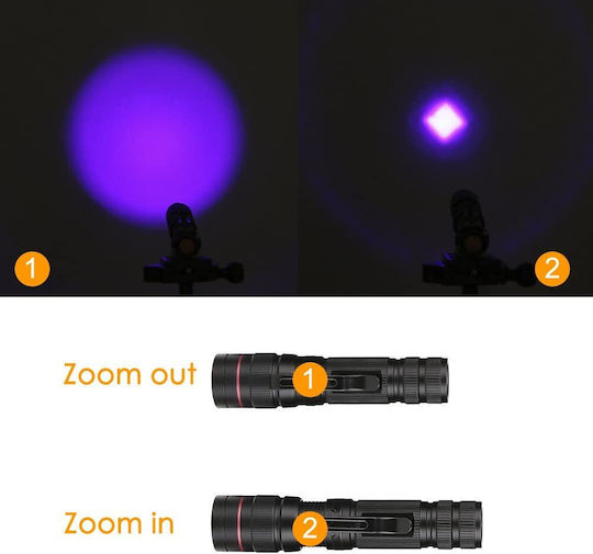 LED UV 1xAA Черен