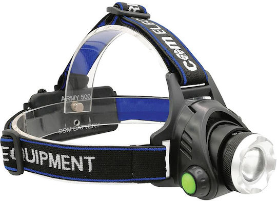 Com Rechargeable Headlamp LED with Maximum Brightness 500lm Army 500
