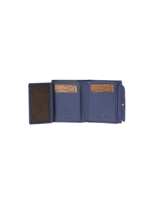 Lavor Small Leather Women's Wallet with RFID Blue