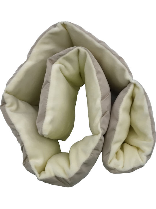 Γυναικείο Fleece Κασκόλ Λαιμός Μπεζ