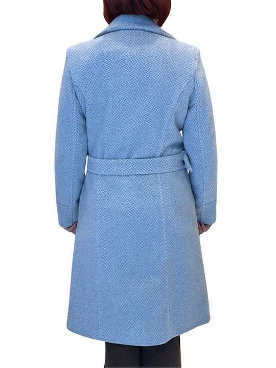 Forel Women's Long Coat with Belt Ciell