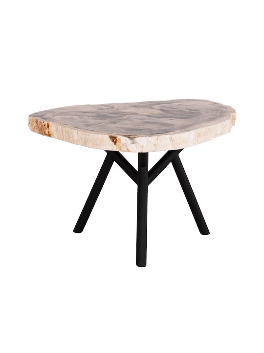 Side Table Saman Made of Solid Wood Black 70x55x40cm