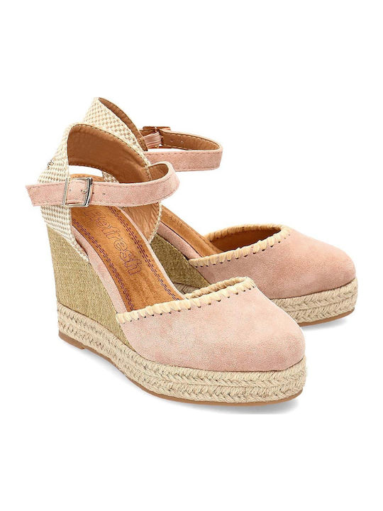 Damenplattformen im Espadrilles-Stil Rosa