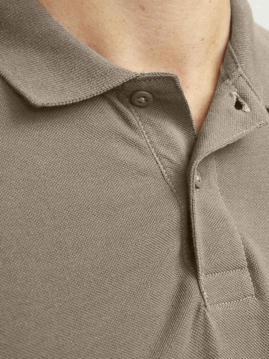 Jack & Jones Basic Polo Bluză cu Mâneci Scurte Dark Beige