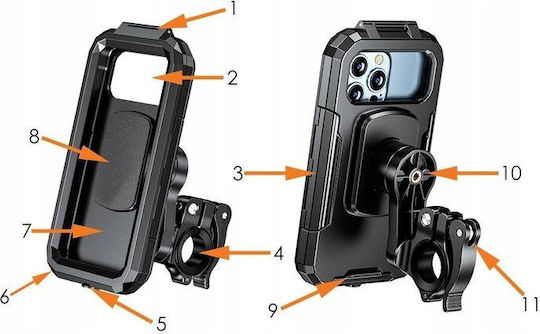X-style Quick Lock Αδιάβροχη Βάση Smartphone (έως 7")