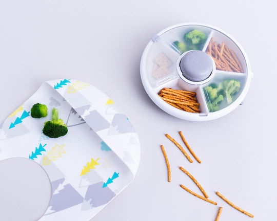 GoBe Παιδικό Μπωλ Φαγητού Snack Spinner Γκρι