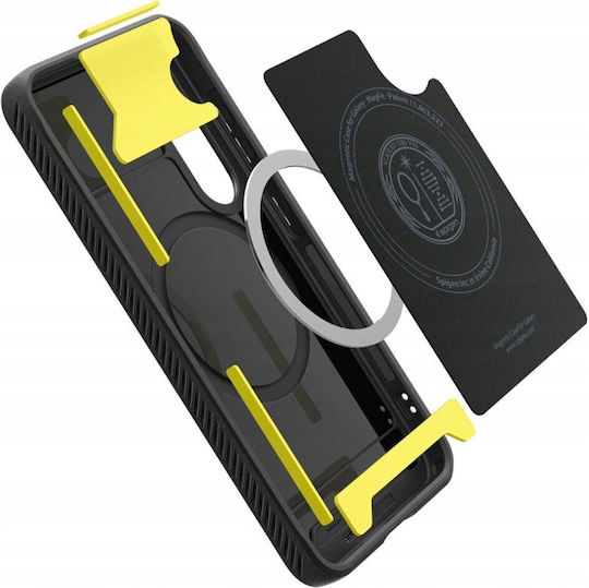 Spigen Rugged Armor MagSafe Umschlag Rückseite Silikon 2mm Schwarz (Galaxy S25+)
