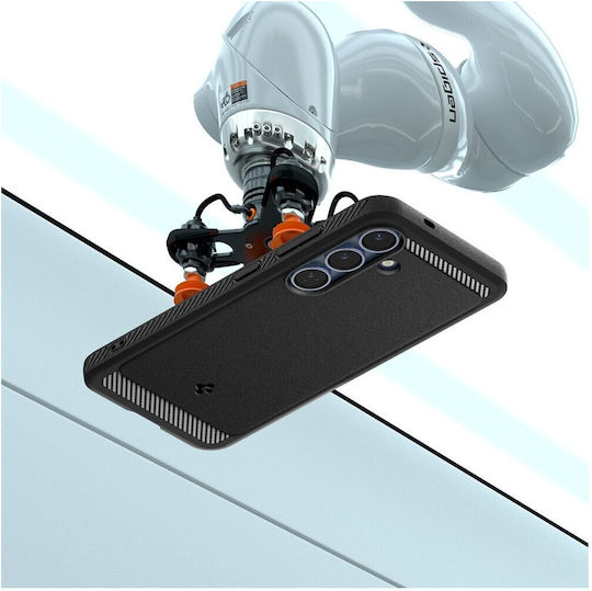 Spigen Rugged Armor MagSafe Umschlag Rückseite Silikon 2mm Schwarz (Galaxy S25+)