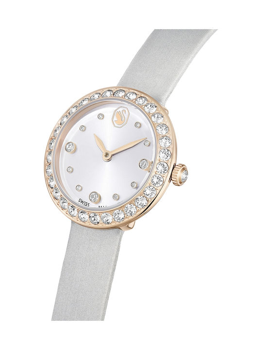 Swarovski Matrix Дамски Часовник Хронограф с Сив Кожена Каишка