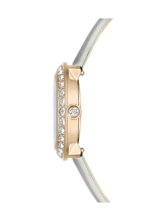 Swarovski Matrix Дамски Часовник Хронограф с Сив Кожена Каишка