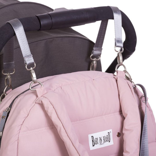 Baby on Board Τσάντα-Αλλαξιέρα Ώμου/Χειρός Ροζ 45x16x28εκ.