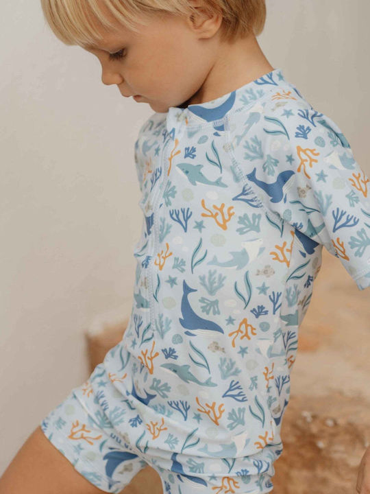 Little Dutch Costum de baie pentru copii Rashguard Ocean Dreams Blue