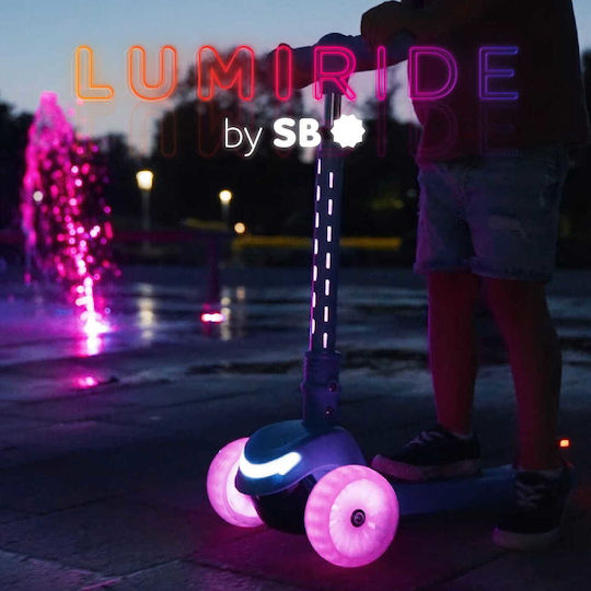 Sun Baby Παιδικό Πατίνι Αναδιπλούμενο Lumiride Τρίτροχο για 3+ Ετών Μαύρο