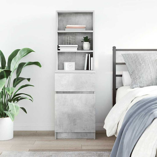 Sideboard Wooden with Drawers Gray 39x35x125cm