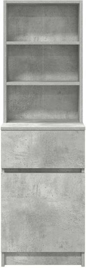 Sideboard Wooden with Drawers Gray 39x35x125cm