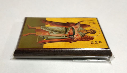 Set mit 50 Stück -> Erzengel Raphael Ganzkörper "Bildrahmen Kategorie Papier Krn Nr. 00 Dimension 6,5cm x 9,5cm" Bild Holz MDF S&K Byzantinische Ikonen