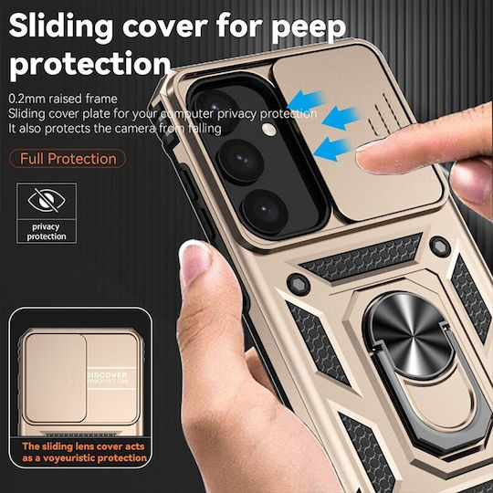 Samsung Sliding Camera Case Back Cover Πλαστικό Χρυσό (Galaxy S25+)
