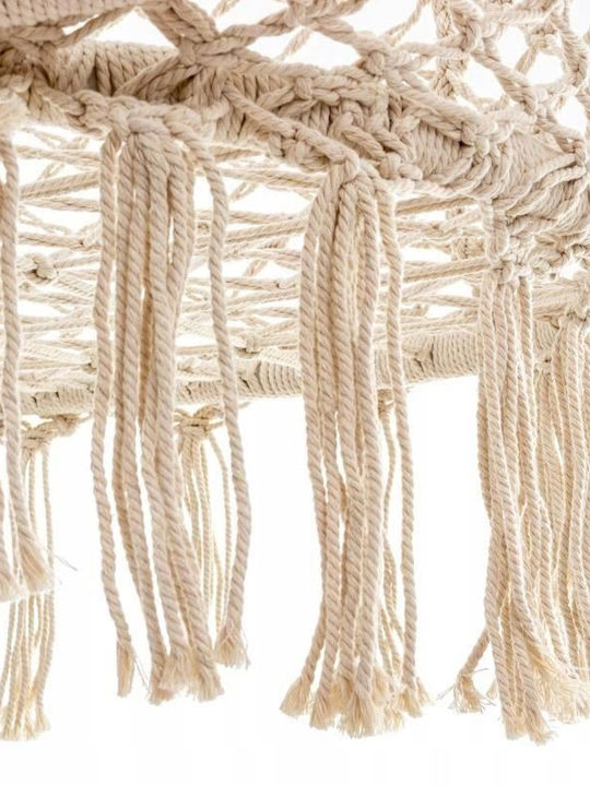 Leagăn Suspendat 2 Sloturi Material Textil Bej Greutate Maximă Suportată Până La 300kg L130xA73xÎ100cm