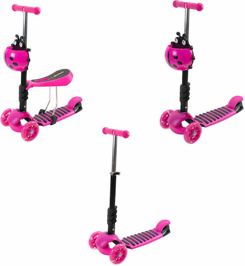 Action One Kids 3-wheel Scooter Seat Smart 3 In 1 Pink