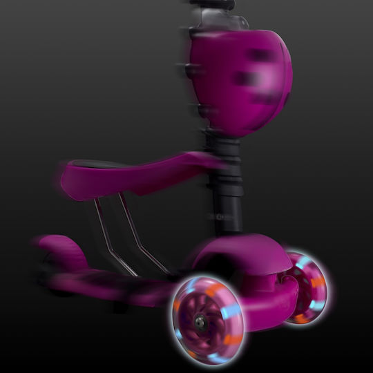 Action One Kids 3-wheel Scooter Seat Smart 3 In 1 Pink
