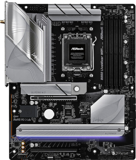ASRock B850 LiveMixer WiFi Дънна платка ATX с AMD AM5 Сокет