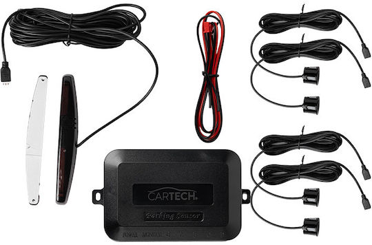 Cartech Car Parking System with Screen and 4 Sensors 22mm in Black Color