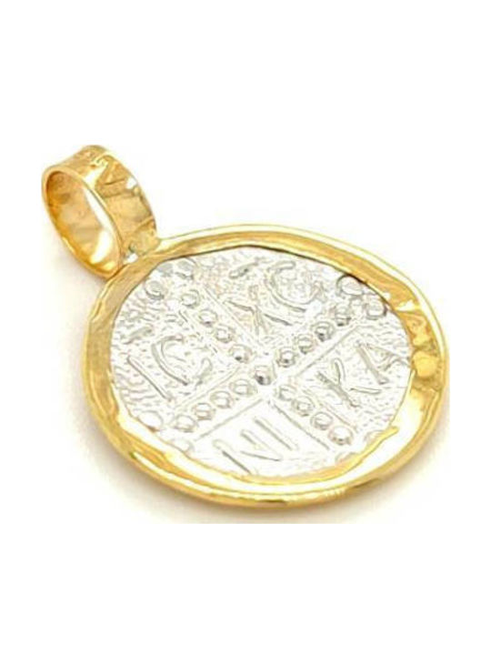 Drandakis Charm Talisman Konstantin aus Vergoldetem Silber