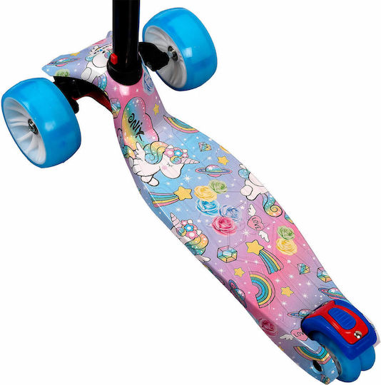 Action One Kinder 3-Rad-Roller Lichter Süße Träume Einhörner Blau