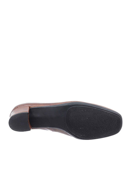 Leder Pumps Tabac Braun