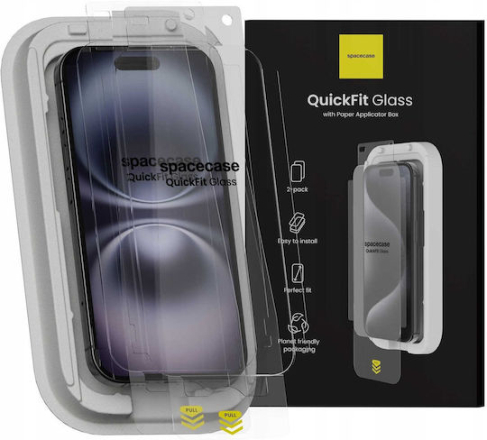 Spacecase 0.33mm Tempered Glass 2τμχ (iPhone 16 )