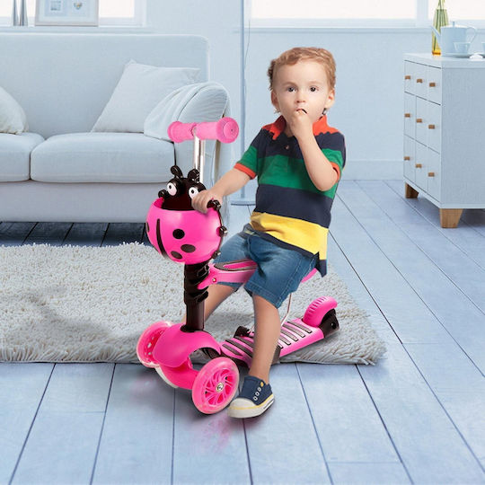 Action One Kids 3-wheel Scooter Seat Smart Kid 5 In 1 Pink